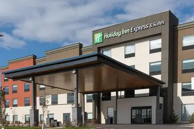 a building with a sign on top of it at Holiday Inn Express & Suites - North Battleford by IHG in North Battleford