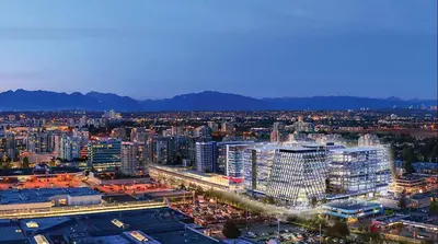 an aerial view of a large city with buildings at Gorgeous Place In Downtown RMD in Richmond