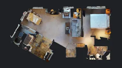 an aerial view of a room withsoleteacerssenalsenalsenalsenalsenal at Whistler Blackcomb Vacation Rentals - Village North in Whistler