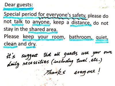a letter from a veteran with the words special period for everyones safety do not at Good location in Surrey