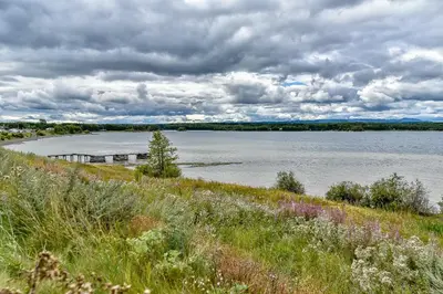a view of a large body of water at The View Hotel in Fort Saint James
