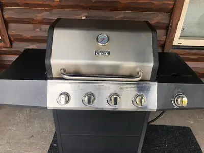 a grill sitting on top of a stove at Summit View in Valemount