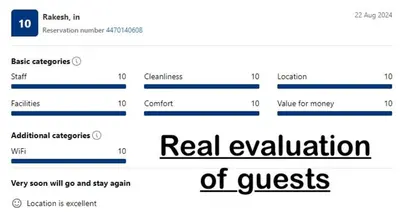 a screenshot of a real evaluation of a quest at Deluxe House in Surrey