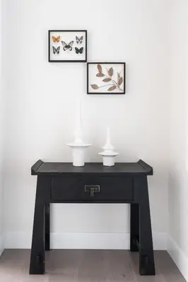 a black table with two candles on top of it at 5-Star Luxury and comfortable home in New Westminster