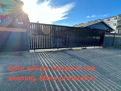 a gate will be closed in the evening more protection at Duncan Motel in Duncan