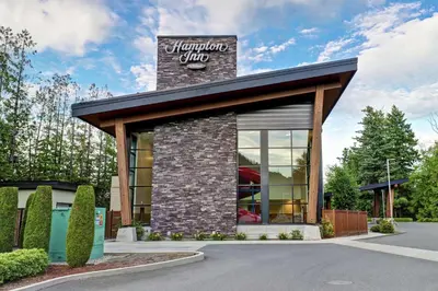 a store front of a building with a sign on it at Hampton Inn by Hilton Chilliwack in Chilliwack