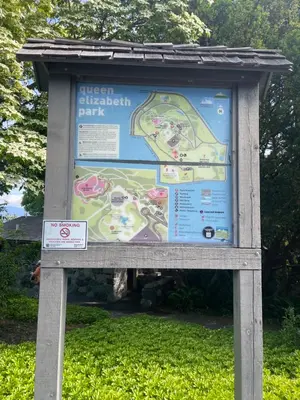 a sign for the disney gibraltar park at Campus Haven in Vancouver